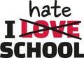 I hate school Royalty Free Stock Photo