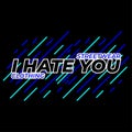 I Hate You inscription isolated on a black background. Perfect for Icons, Logos, Symbols, Signs, clothing designs, posters, Sticke