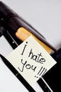 I hate you sticker note Royalty Free Stock Photo