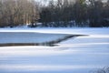 Lake Winnsboro in the Texas snow of Feb 2021.