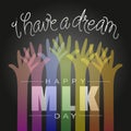 I Have a Dream. happy Martin Luther King Royalty Free Stock Photo