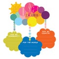 I have a dream typography on a colorful cloud Royalty Free Stock Photo