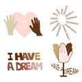 I have a dream typography on a white background for MLK Day Royalty Free Stock Photo