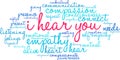 I Hear You Word Cloud Royalty Free Stock Photo