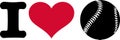 I heart Baseball Royalty Free Stock Photo