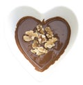 I heart chocolate and walnuts Royalty Free Stock Photo