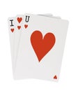 I Heart Love You U Playing Cards with Clipping Pat