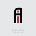 A and I initial logo. AI initial monogram logotype. IA - Vector design element or icon