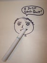 I just can't quit smoking Royalty Free Stock Photo