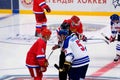 I. Larionov (8) and E. Tikkanen (5) talk