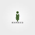 I letter, Bamboo logo template, creative vector design for business corporate,nature, elements, illustration
