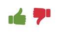 I like, dislike the icon set. Thumb up and down symbol. Sign good and bad choice vector Royalty Free Stock Photo