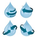 I like the fresh and pure water - collection Waterdrop Royalty Free Stock Photo