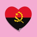 I love Angola flag heart