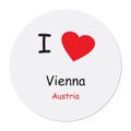 I love austria on white