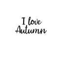 I love Autumn. Modern calligraphy. Handwritten card