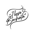 I love bachata-positive saying text with heart.