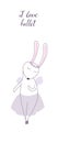 I love ballet bunny Royalty Free Stock Photo