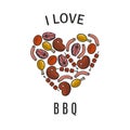 I love BBQ icons