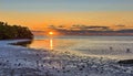 Golden Sunrise at Anne`s Beach, The Florida Keys Royalty Free Stock Photo