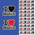 I love beard - logo - texture - pattern