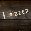 I love beer badges logos and labels for any use Royalty Free Stock Photo