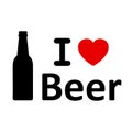 I love beer sign - vector