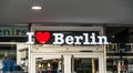 I love Berlin sign in the city center - CITY OF BERLIN, GERMANY - MARCH 11, 2021