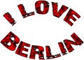 I Love Berlin text sign illustration