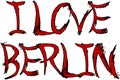 I Love Berlin text sign illustration