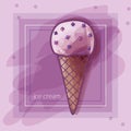 I love berry ice-cream! Royalty Free Stock Photo