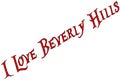 I love Beverly Hills California, text sign illustration