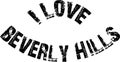 I love Beverly Hills California, text sign illustration