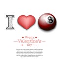 I love billiard. Happy Valentines Day