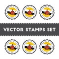 I Love Brunei Darussalam vector stamps set.