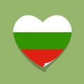 I love Bulgaria flag heart