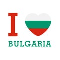 I Love Bulgaria with heart flag shape Vector