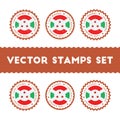 I Love Burundi vector stamps set.