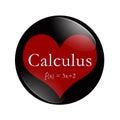 I Love Calculus button on white