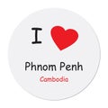I love cambodia on white