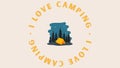 I Love Camping Illustration Desktop Wallpaper