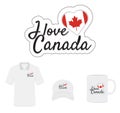 I love Canada Logo, Heart Flag