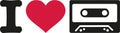 I love cassette icon Royalty Free Stock Photo