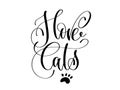 I love cats - hand lettering