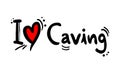 I love caving message Royalty Free Stock Photo
