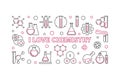 I Love Chemistry vector science concept outline banner