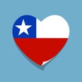 I love Chile flag heart