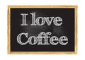 I love coffee blackboard notice Vector illustration