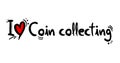 I love Coin collecting Royalty Free Stock Photo