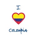 I love Colombia t-shirt design.